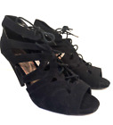 Red Level Stiletto Heel Shoes Size UK 9 Black Strappy Formal Shoes