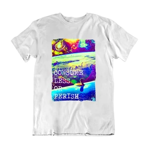 Camiseta Cambio Climático - Consume menos o perece, Hombres Mujeres Orgánica Navidad - Imagen 1 de 3