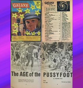 GALAXY SCIENCE FICTION October 1965 V24#1 Vintage Sci-Fi Pulp Bradbury ASIMOV!!! - Foto 1 di 5