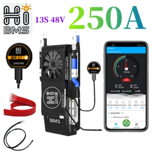 13S 48V 250A Li-ION Smart Battery BMS Board Common Port With Bluetooth Module - Picture 1 of 12