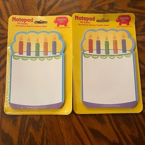 2 NOTE PADS 50 SHEETS OF PAPER SIZE 7" X 4 3/4" NOTEPAD CANDLES 100 TOTAL SHEETS - Picture 1 of 3