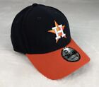 Houston Astros New Era 9 Forty Cap Regulowany kapelusz. Niebieski z pomarańczowym banknotem.