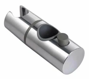 Chrome Shower Bracket for Slider Riser Rail Push Button fits 25mm - Picture 1 of 6