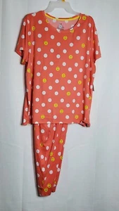 CONJUNTOS DE PIJAMA CARA SONRIENTE DAMAS NUEVO CON ETIQUETAS 2 PIEZAS TALLAS (LG, XL, 2X, 3X) - Imagen 1 de 3