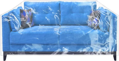 Cubierta de sofá de plástico 84" W X 40" D X 36" RH X 18" FH cubiertas de plástico para muebles Foto 1 de 4