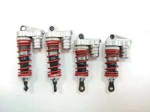 4x Threaded Aluminum Big Bore Piggyback Shocks & Sprints 1/10 or 1/8 RC Truck - Picture 1 of 10
