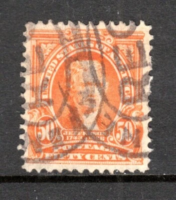 U.S.A.  #310 1903  50 Cent   Jefferson   F-VF Used  Orange SCV $35 - Image 1 of 2