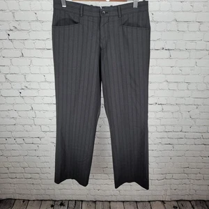 Pantalones de vestir Mexx negros a rayas mezcla de lana ligeros tiro medio talla 46 (30x30) - Imagen 1 de 15