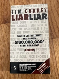 RARE LIAR LIAR PROMO COPY VHS COMEDY JIM CARREY Screener CASSETTE Demo - Picture 1 of 4