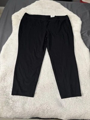INC International Concepts Womens Black Pull On Black Pants Size 24WP Pull On - Image 1 of 4