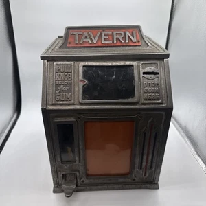 GROETCHEN GUM VENDING COIN OP TRADE STIMOLATORE VINTAGE anni '30 solo custodia così com'è - Foto 1 di 14