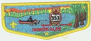 Immokalee Lodge 353 Southwest Georgia GA S4 Brotherhood Flap YEL Bdr (JM1940) - Picture 1 of 2