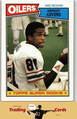 1987 Topps #310 Ernest Givins Houston Oilers RC Football Card EX - Image 1 of 2