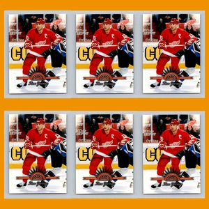 Steve Yzerman Lot 6 Hockey Cards 1997 Leaf Detroit Red Wings Set Collection NHL - Picture 1 of 8
