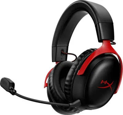 HP HyperX Cloud III Wireless Nero/Rosso - Cuffie da gioco wireless  - Immagine 1 di 4