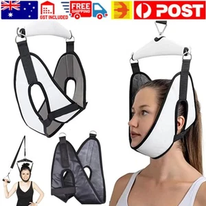 Hanging Cervical Traction Device Stretcher Neck Stretching Pain Relief Braces - Picture 1 of 14