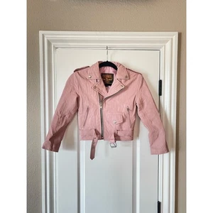 Milwaukee Leather Girls Toddler Pink Leather Motorcycle Jacket Small - Picture 1 of 10