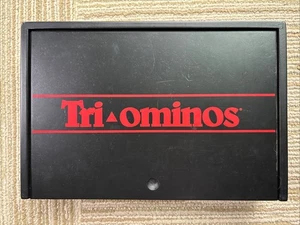 Deluxe Tri-Ominos 2007 Pressman Toy Corp. in wooden case - RARE - Picture 1 of 7
