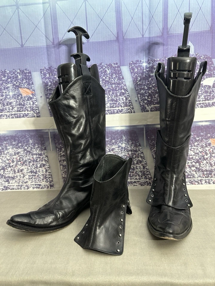 Vintage Harley Davidson Leather Cowboy Boots 81688 Women 7 Costume Biker Witch - Image 1 of 4