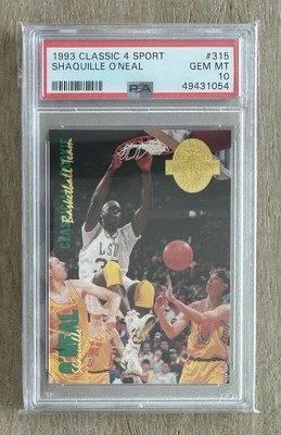 SHAQUILLE O'NEAL 1993 Classic 4 Sport #315 All-Rookie PSA 10 GEM MINT LSU Tigers - Image 1 of 2
