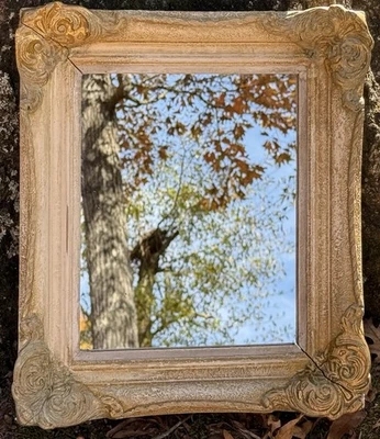 Espejo de pared antiguo barroco francés renacimiento marco ornamentado convertido  Foto 1 de 4