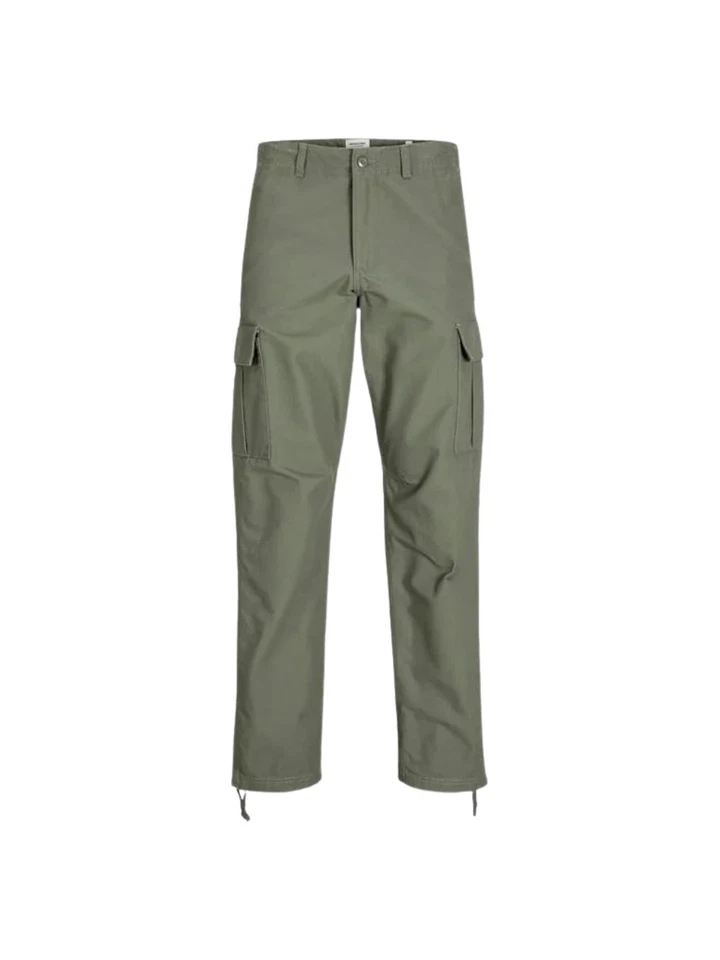 Pantalones Cargo Jack&Jones de Algodón, Cierre con Botón, Bolsillos Frontales - Imagen 1 de 1
