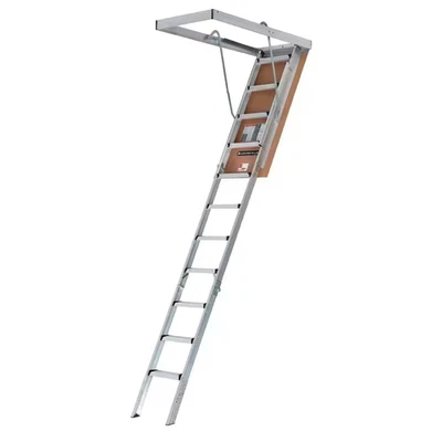 Escalera ático de aluminio de altura de techo de 7,8 pies - 10,3 pies (22,5 pulgadas) x 54 in. Áspero Foto 1 de 4