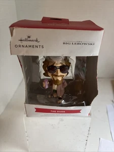 Hallmark The Big Lebowski THE DUDE Red Box Ornament Displayed In Bad Creased box - Picture 1 of 13