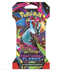 NEW 2025 Pokemon Mega Evolution Phantasmal Flames Sleeved Pack LOT x10 sealed - Picture 1 of 6