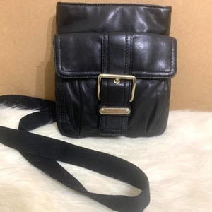 MICHAEL KORS Vintage N/S XBody Messenger Pouch Black Lamb Leather Buckle Trim - Bild 1 von 20