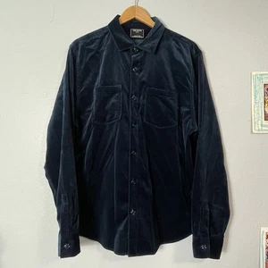 Todd Snyder Velour Hemd mit Knopfleiste Herren XL Blau Portugal Langarm Baumwolle - Bild 1 von 7
