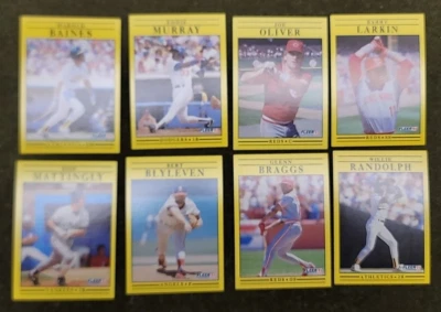MIXED LOT OF 8-FLEER 91 BASEBALL CARDS (DON MATTINGLY) +MORE - NEAR MINT - Image 1 of 4