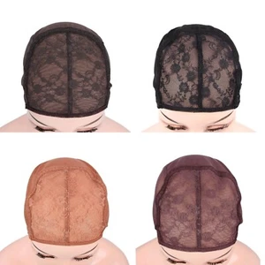 5 Pcs Weave Cap For Making Wig Cap With Adjustable Strap Double Net Lace Caps - Picture 1 of 40
