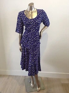 NEW blue print top & skirt set suzannegrae stretch fabric Fits Size 14-16 - Bild 1 von 6