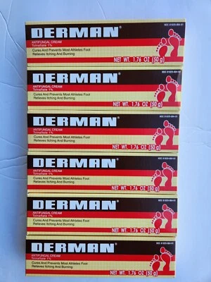 NUEVA CREMA ANTIMICÓTICA DERMAN PARA EL TRATAMIENTO DE LA RED DEL PIE DE ATLETA CON 1,76 OZ 26/08 Foto 1 de 3