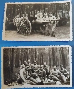 2 Anciennes photos Militaria WW1 Groupe de Soldats.Groupe d'instruction N°18 - Imagen 1 de 2