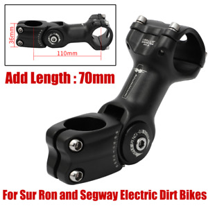 Black Handlebar Riser Stem Risers Electric Dirt Bike For Sur Ron and Segway 11cm