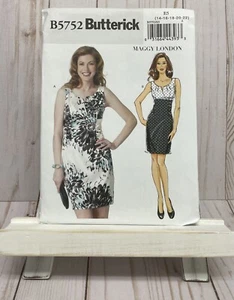 Butterick 5752 maggy London Kleid E5 Größen 14-22 Misses plus Nähmuster NEU - Bild 1 von 2