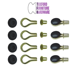 Pack de 8 tachuelas y cojines de estante de banjo de electrolatón adecuados para vidrio - Imagen 1 de 2