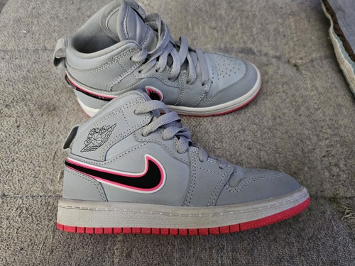 Nike Air Jordan 1 Retro bambini 640737 060 taglia 11C grigio nero rosa e bianco