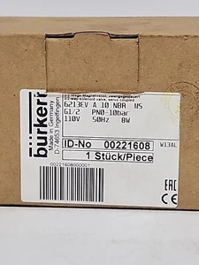 Burkert 6213EV A10 NBR MS 00221608 110V 50Hz 8W BUTKERT FLUID CONTROL 00221434 - Picture 1 of 7