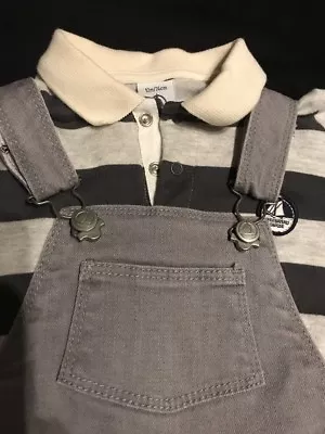 Petit Bateau NWOT Overall/Shirt. 12 Months - Image 1 of 4