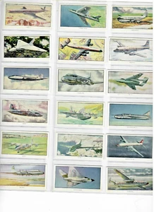 1956 Knockout “Super Planes Of Today” Complete 20 Card Set G-NM Nice Vintage Set - Picture 1 of 4