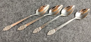 Oneida Oneidacraft Nordic Crown Citrus Grapefruit Spoons Stainless Set Lot of 4 - Picture 1 of 9