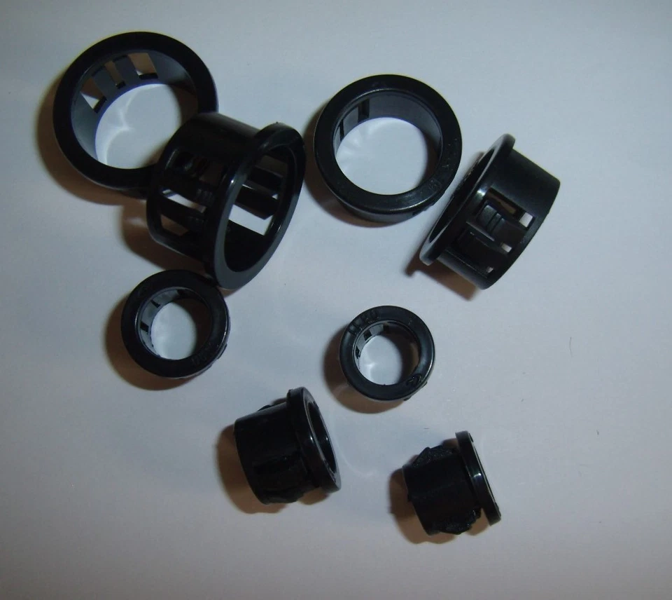(8) Black Power Wire FireWall Snap Grommets Combo Pack 0,2,4,8 Ga AWG Gauge - Image 1 of 1