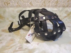 Angel Leather Basket Muzzle Sz BM2 ~ New Old Stock ~Short Snout ~ Bulldogs -READ - Picture 1 of 17