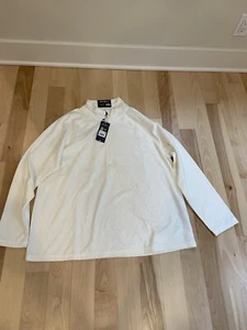 Eddie Bauer NWT $70 Polar Fleece 1/4 Zip Womens  2X Ivory - Picture 1 of 9