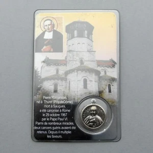 Vintage Religiöse Heilige Karte. Heiliger Benildus Romançon, kanonisiert 1967. Medaille. - Bild 1 von 5