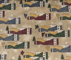 6 yards Wooden Angels Fabric Textile Arts Film Inc. Continuous Length - Picture 1 of 2