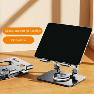 For 4.7-12 inch Tablet Riser 360 Rotating Foldable Mobile Phone Stand (Grey) - Afbeelding 1 van 7